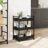 Black Kitchen Trolley - Durable & Stylish Storage Solution