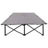 Two Person Folding Sun Lounger - Grey Steel Camping Comfort