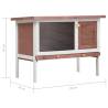 Outdoor Rabbit Hutch - Cozy Brown Wood for Small Animals