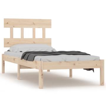 Bed Frame Solid Wood 100x200 cm | Timeless Design