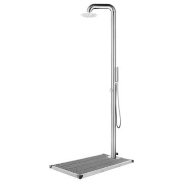 Garden Shower with Grey Base - 230 cm Stainless Steel | Hipo Market