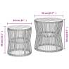 Elegant Garden Side Tables - 2 pcs Beige Poly Rattan