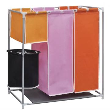 3-Section Laundry Sorter Hamper with Washing Bin - Hipomarket