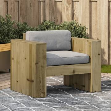 Garden Sofa 79x60x62 cm - Impregnated Pine Wood Comfort