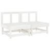 Garden Middle Sofas - 2 pcs White Solid Wood Pine | HipoMarket