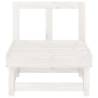 Garden Middle Sofas - 2 pcs White Solid Wood Pine | HipoMarket