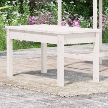 White Garden Bench - Solid Pine 80x44x45 cm | HipoMarket