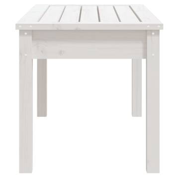 White Garden Bench - Solid Pine 80x44x45 cm | HipoMarket