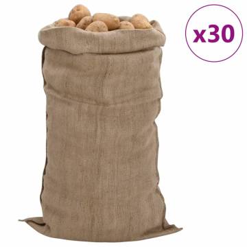 Jute Sacks 30 pcs 65x135 cm - Eco-Friendly & Durable