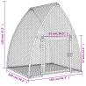 Rabbit Cage Silver 100x105x120 cm - Galvanised Steel