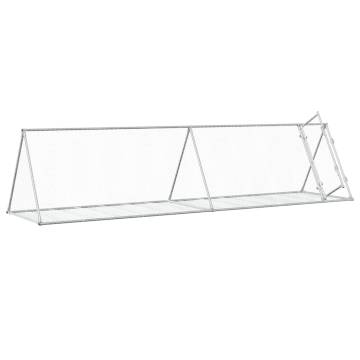 Rabbit Cage Silver 400x105x91 cm - Galvanised Steel | HipoMarket