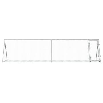 Rabbit Cage Silver 400x105x91 cm - Galvanised Steel | HipoMarket