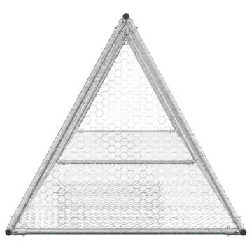 Rabbit Cage Silver 400x105x91 cm - Galvanised Steel | HipoMarket