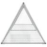 Rabbit Cage Silver 400x105x91 cm - Galvanised Steel | HipoMarket