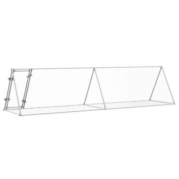 Rabbit Cage Silver 400x105x91 cm - Galvanised Steel | HipoMarket