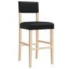 Bar Chairs 2 Pcs - Solid Wood & Faux Leather | Hipo Market