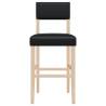 Bar Chairs 2 Pcs - Solid Wood & Faux Leather | Hipo Market