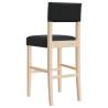 Bar Chairs 2 Pcs - Solid Wood & Faux Leather | Hipo Market