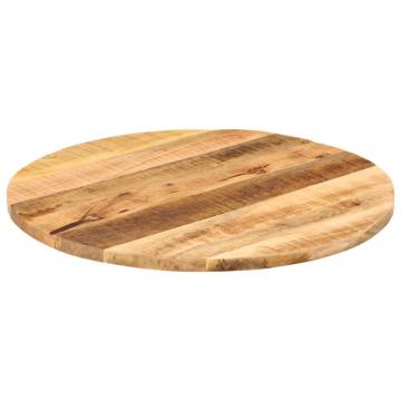 Round Solid Wood Table Top Ø 70 cm - Rustic Mango Finish