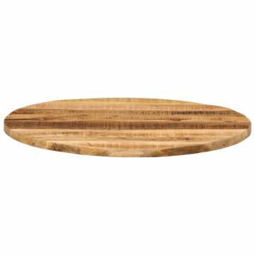 Round Solid Wood Table Top Ø 70 cm - Rustic Mango Finish