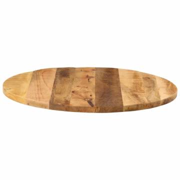 Round Solid Wood Table Top Ø 70 cm - Rustic Mango Finish