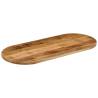 Oval Solid Wood Table Top - 110x40x3.8 cm - Rough Mango