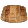 Oval Solid Wood Table Top - 110x40x3.8 cm - Rough Mango