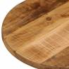 Oval Solid Wood Table Top - 110x40x3.8 cm - Rough Mango