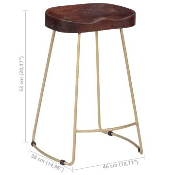 Gavin Bar Stools - 2 pcs Solid Mango Wood | Hipomarket