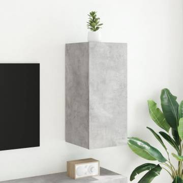 TV Wall Cabinet with LED Lights - Concrete Grey | HipoMarket