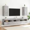 TV Wall Cabinet with LED Lights - Concrete Grey | HipoMarket