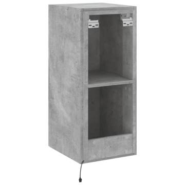 TV Wall Cabinet with LED Lights - Concrete Grey | HipoMarket