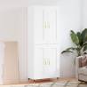 Highboard White 69.5x34x180 cm Engineered Wood Colour white Quantity in Package 1 Model 2 wood doors 