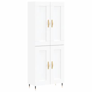 Stylish Highboard White 69.5x34x180 cm | Hipomarket UK