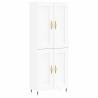 Stylish Highboard White 69.5x34x180 cm | Hipomarket UK