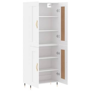 Stylish Highboard White 69.5x34x180 cm | Hipomarket UK