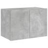 TV Wall Cabinet with LED Lights - Concrete Grey 60x35x41 cm