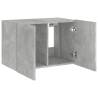 TV Wall Cabinet with LED Lights - Concrete Grey 60x35x41 cm