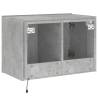 TV Wall Cabinet with LED Lights - Concrete Grey 60x35x41 cm