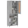 Highboard Grey Sonoma - Stylish Storage Solution (69.5x34x180 cm)