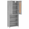 Highboard Grey Sonoma - Stylish Storage Solution (69.5x34x180 cm)