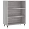 Highboard Grey Sonoma - Stylish Storage Solution (69.5x34x180 cm)