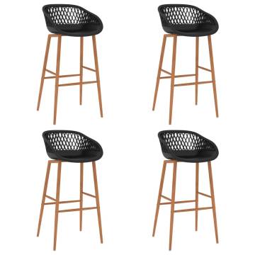 5 Piece Bar Set White and Black - Modern Design | Hipo Market