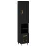 Highboard Black 34.5x34x180 cm - Elegant Storage Solution