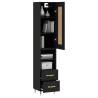 Highboard Black 34.5x34x180 cm - Elegant Storage Solution