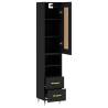 Highboard Black 34.5x34x180 cm - Elegant Storage Solution