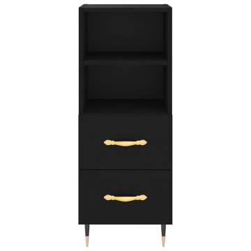 Highboard Black 34.5x34x180 cm - Elegant Storage Solution