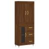 Elegant Highboard in Brown Oak - 69.5x34x180 cm Design