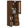 Elegant Highboard in Brown Oak - 69.5x34x180 cm Design