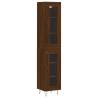 Elegant Highboard Brown Oak - 34.5x34x180 cm | HipoMarket